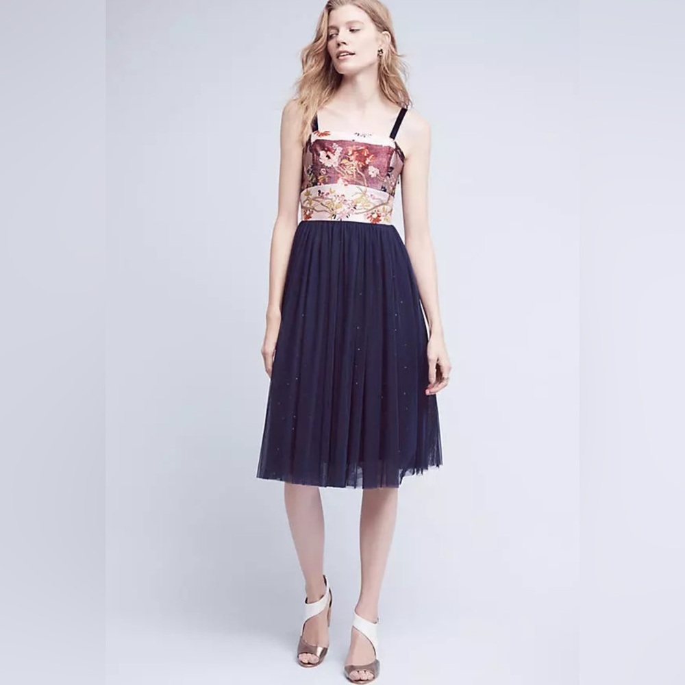 Moulinette Soeurs Brocade and Sparkle Midi Dress